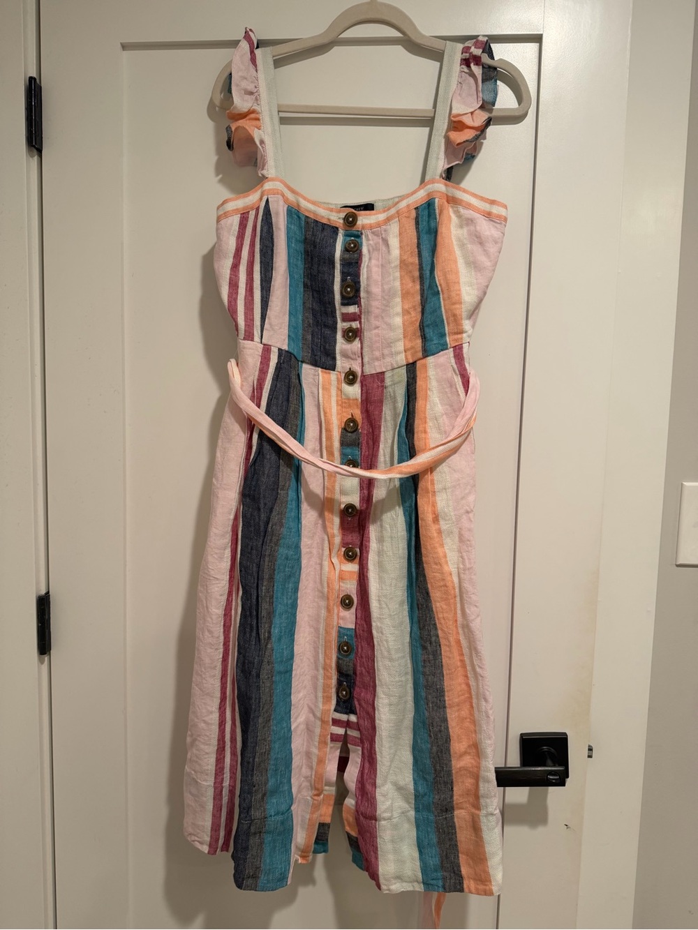 J. Crew Linen Striped dress